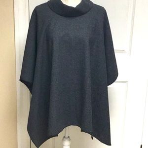 Dark Grey Tweed Cape One Size Handmade